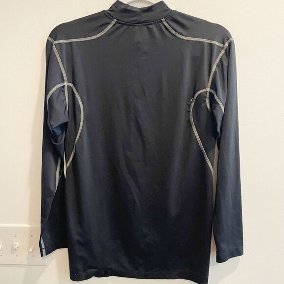 Nike Team Pro Combat Men Black Dri Fit Compression Top Stretch Long Sleeve - Picture 5 of 7